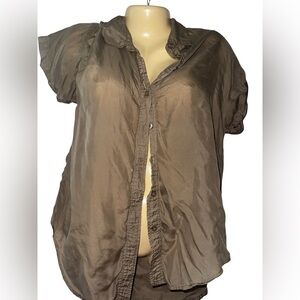 American Eagle Outfitters beige Button-Down Shirt boyfriend fit